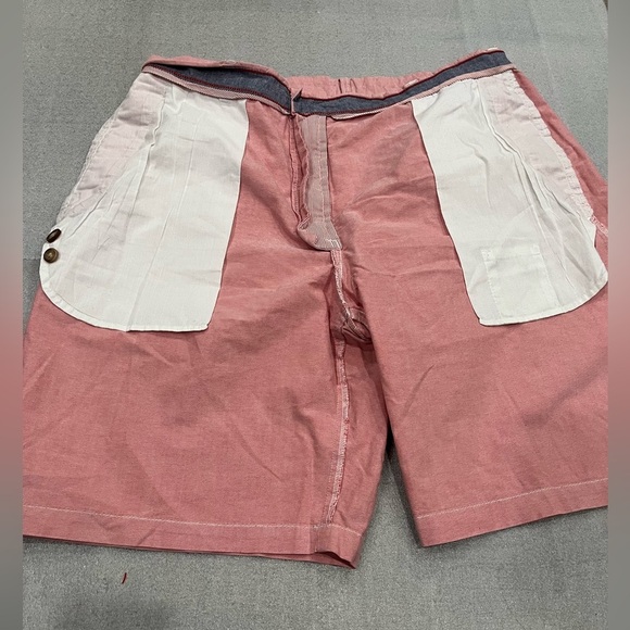 [38] IZOD Shorts Mens 38 Pink 10 Inch Inseam Flat Front Golf Outdoor Preppy - Picture 6 of 6